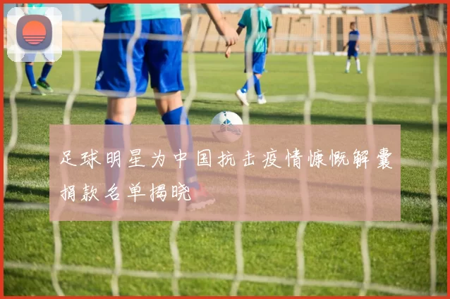 足球明星为中国抗击疫情慷慨解囊捐款名单揭晓